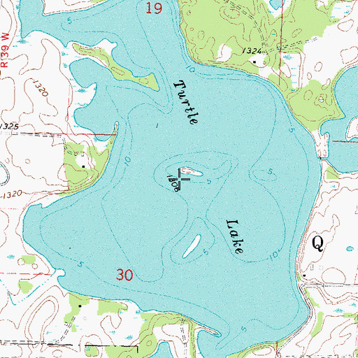 Topographic Map of Turtle Lake, MN