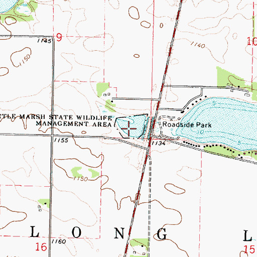 Topographic Map of Turtle Marsh State Wildlife Management Area, MN