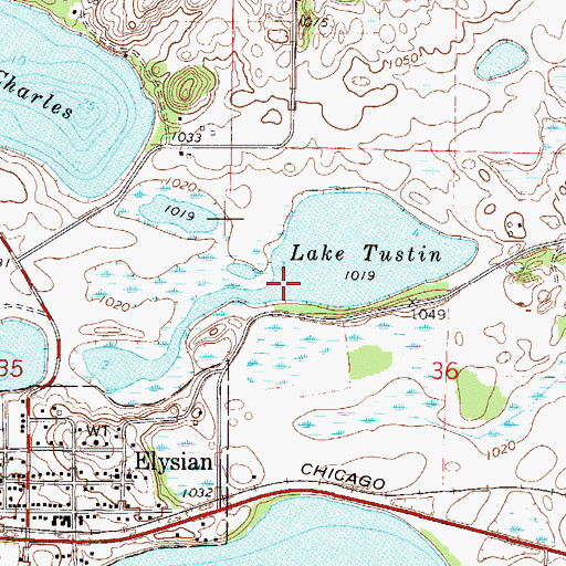 Topographic Map of Lake Tustin, MN