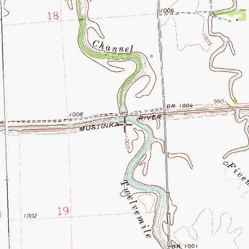 Topographic Map of Twelvemile Creek, MN