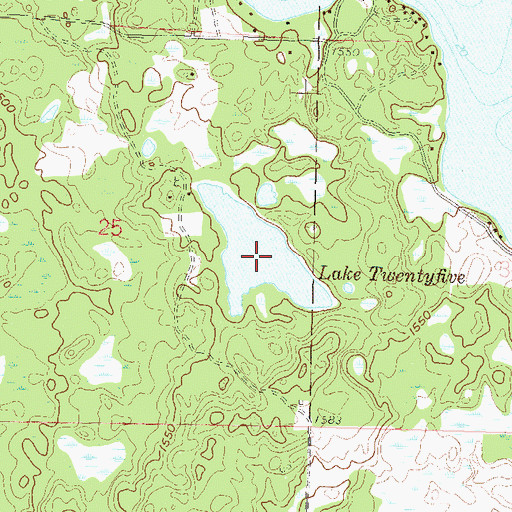 Topographic Map of Lake Twentyfive, MN