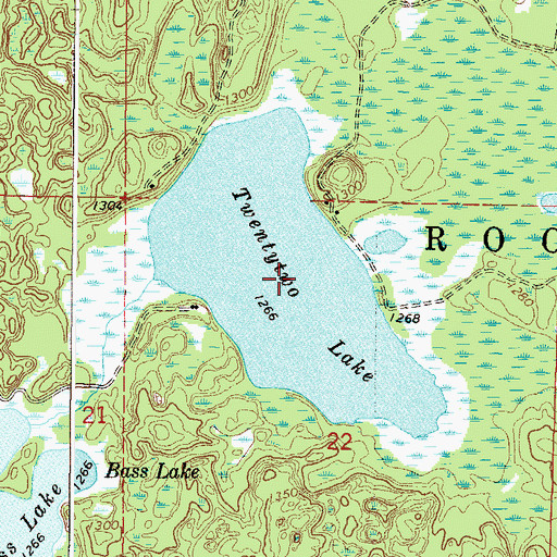 Topographic Map of Twentytwo Lake, MN