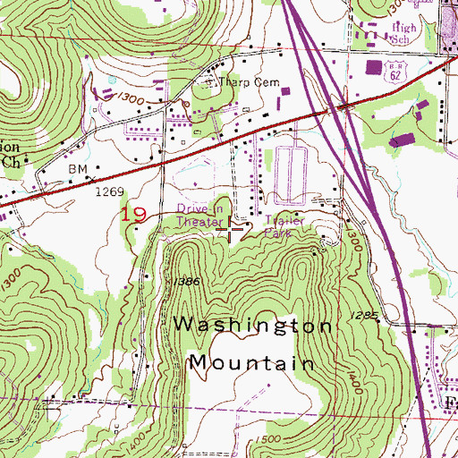 Topographic Map of Finger Park, AR