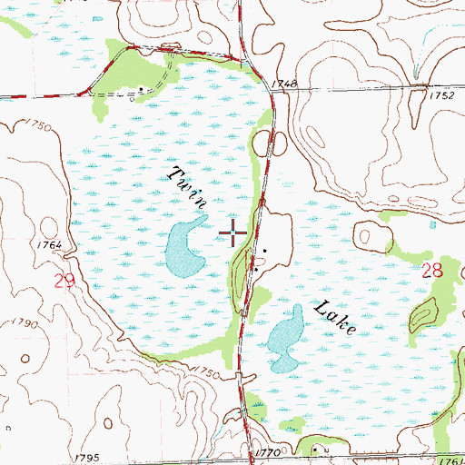 Topographic Map of Twin Lake, MN