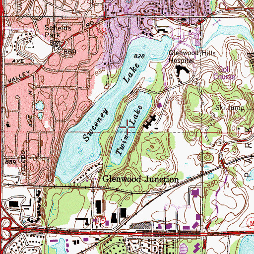 Topographic Map of Twin Lake, MN