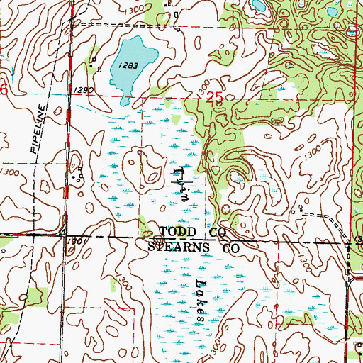 Topographic Map of Twin Lake, MN