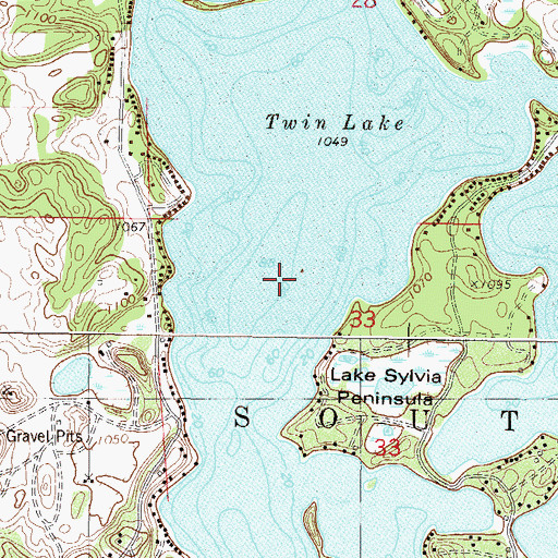 Topographic Map of West Lake Sylvia, MN