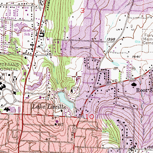 Topographic Map of First United Presbyterian Church, AR