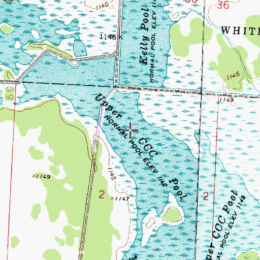 Topographic Map of Upper CCC Pool, MN
