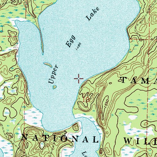 Topographic Map of Upper Egg Lake, MN