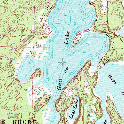 Topographic Map of Upper Gull Lake, MN