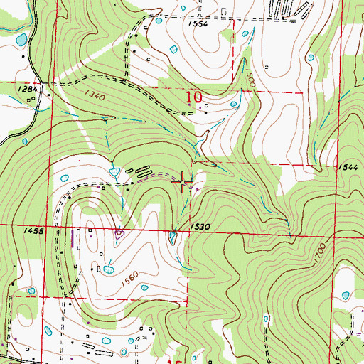 Topographic Map of Flat Rock School (historical), AR