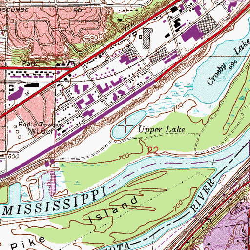 Topographic Map of Upper Lake, MN