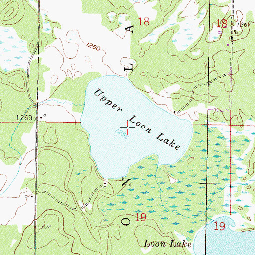 Topographic Map of Upper Loon Lake, MN