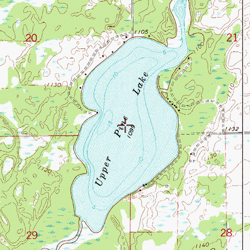 Topographic Map of Upper Pine Lake, MN