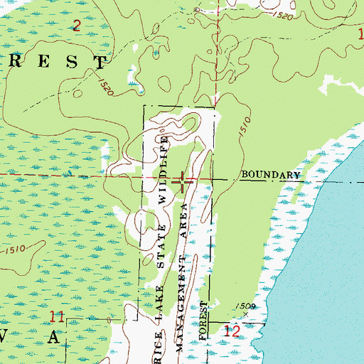 Topographic Map of Upper Rice Lake State Wildlife Management Ar, MN