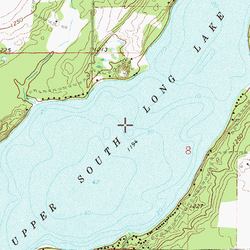 Topographic Map of Upper South Long Lake, MN