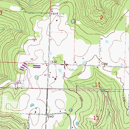 Topographic Map of Gem School (historical), AR