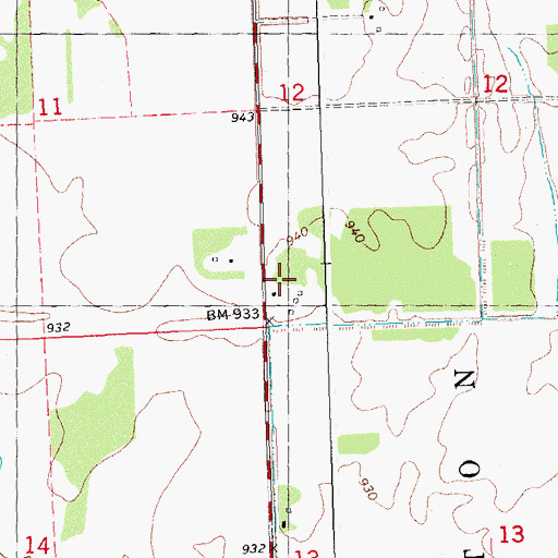 Topographic Map of Valley View School, MN