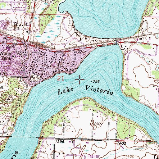 Topographic Map of Lake Victoria, MN