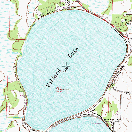 Topographic Map of Villard Lake, MN