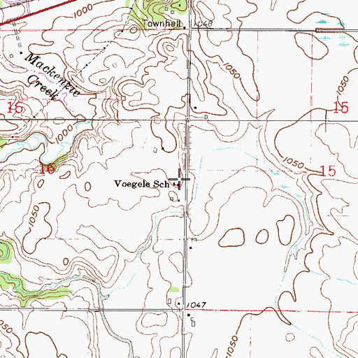 Topographic Map of Voegele School, MN