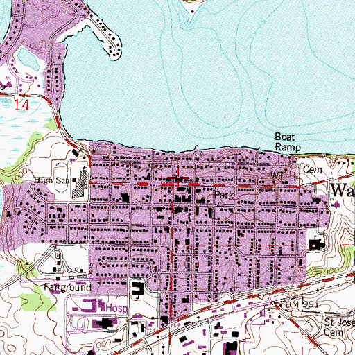 Topographic Map of Waconia, MN