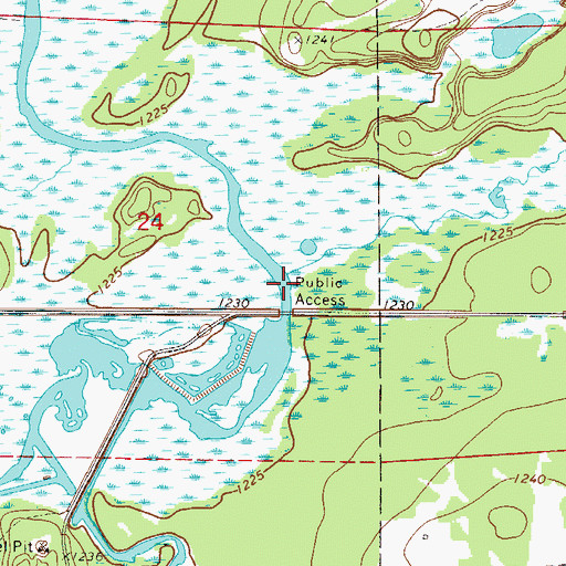 Topographic Map of Wakefield Brook, MN