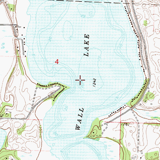 Topographic Map of Wall Lake, MN