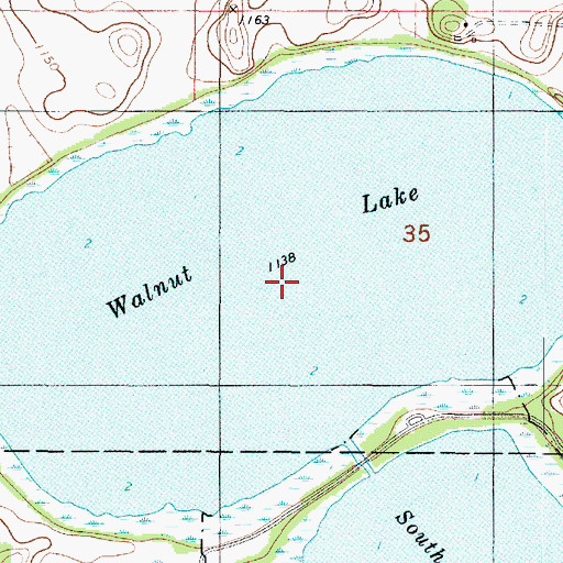 Topographic Map of Walnut Lake, MN