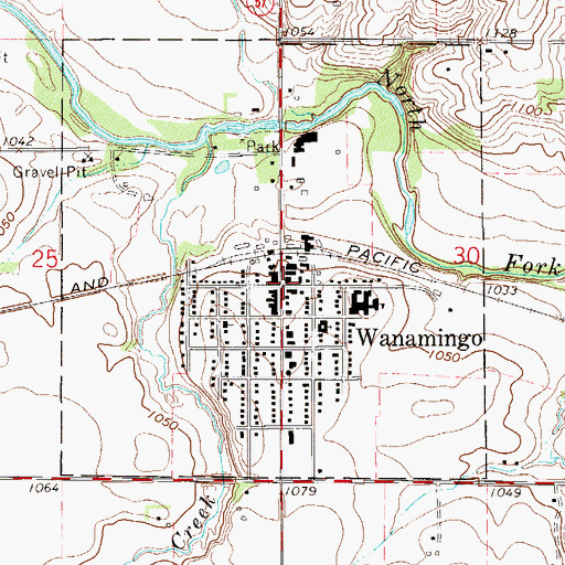 Topographic Map of Wanamingo, MN