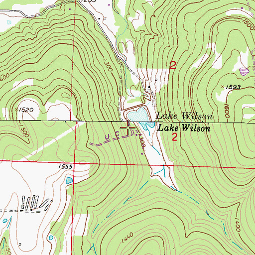 Topographic Map of Lake Wilson Park, AR