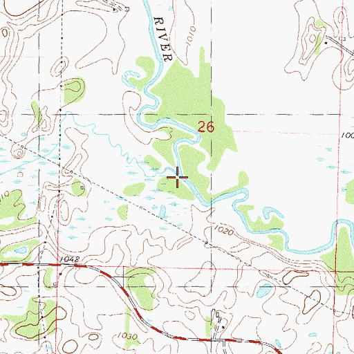 Topographic Map of Washington Creek, MN
