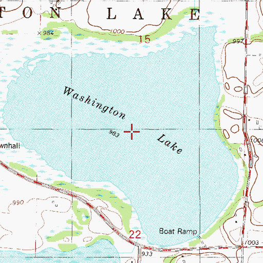 Topographic Map of Washington Lake, MN