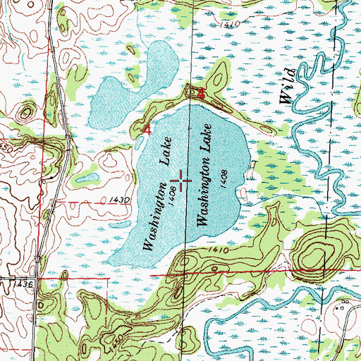 Topographic Map of Washington Lake, MN