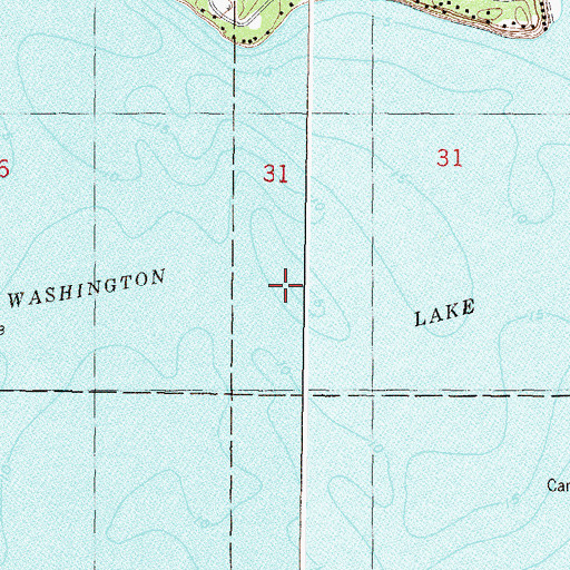 Topographic Map of Lake Washington, MN