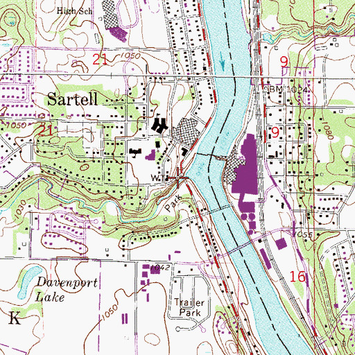Topographic Map of Watab River, MN