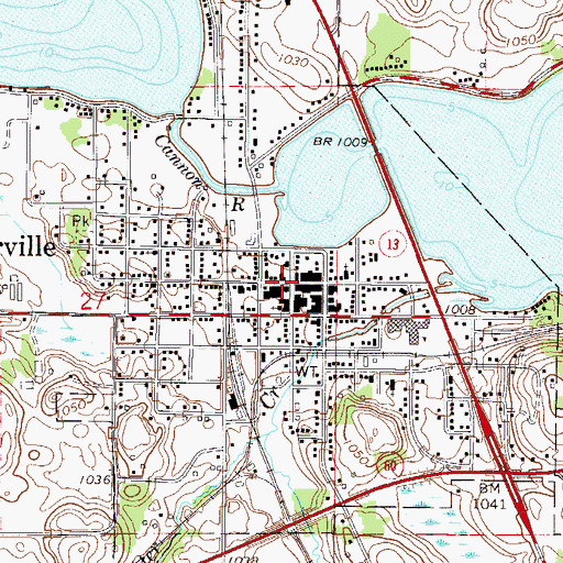 Topographic Map of Waterville, MN