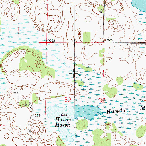 Topographic Map of Waterville Creek, MN