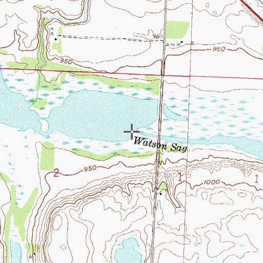 Topographic Map of Watson Sag, MN