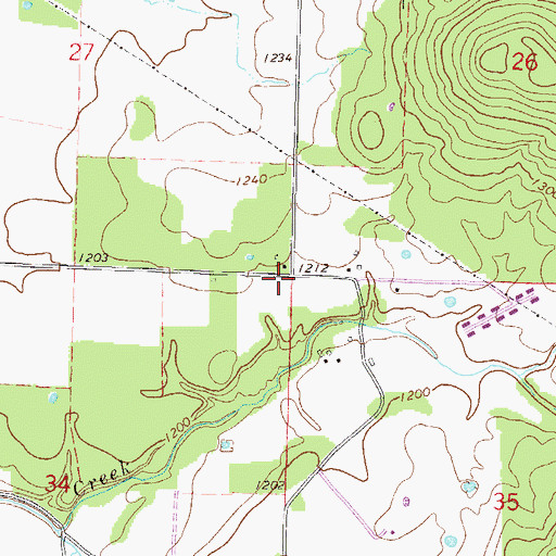 Topographic Map of Mount Carmel Church (historical), AR
