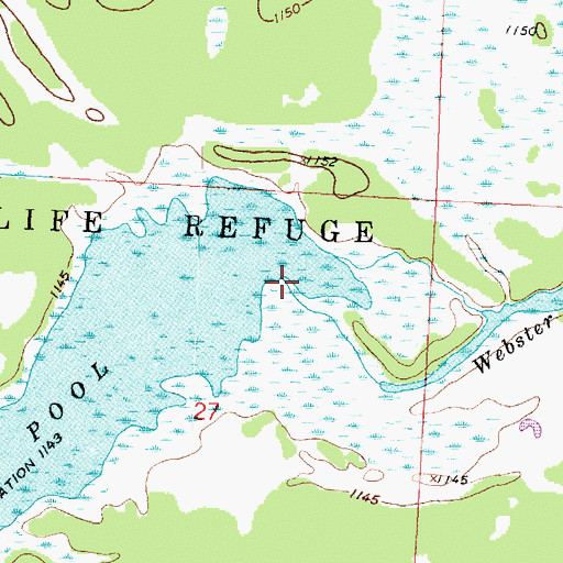Topographic Map of Webster Creek, MN