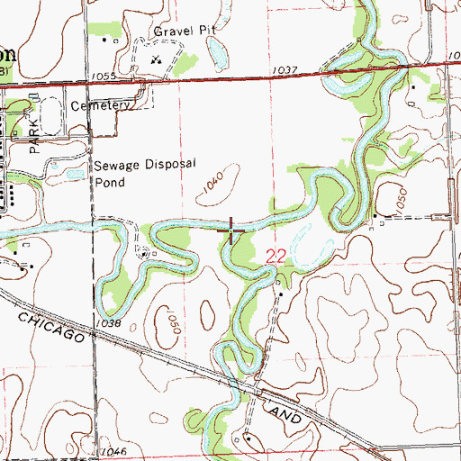 Topographic Map of West Branch Lac qui Parle River, MN