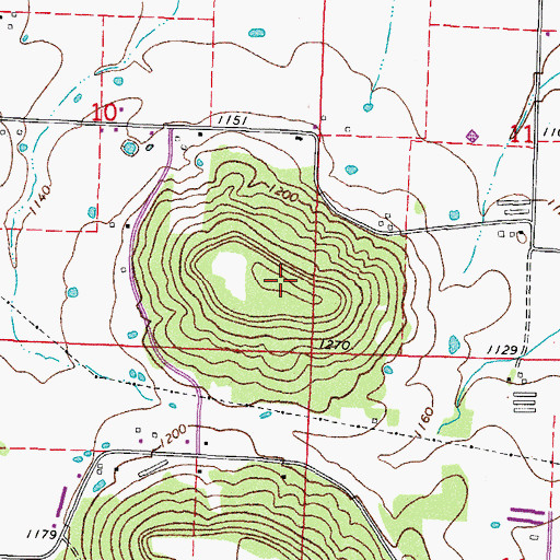 Topographic Map of North Mayberry Mountain, AR