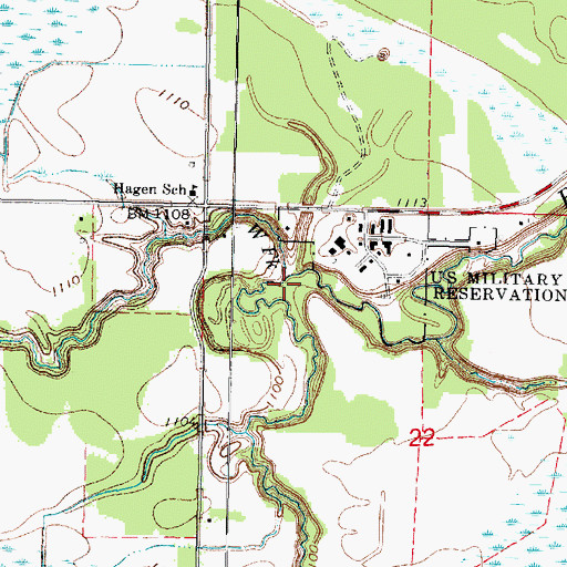 Topographic Map of West Fork Baudette River, MN
