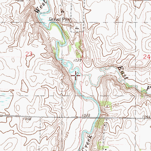Topographic Map of West Fork Beaver Creek, MN