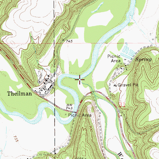 Topographic Map of West Indian Creek, MN