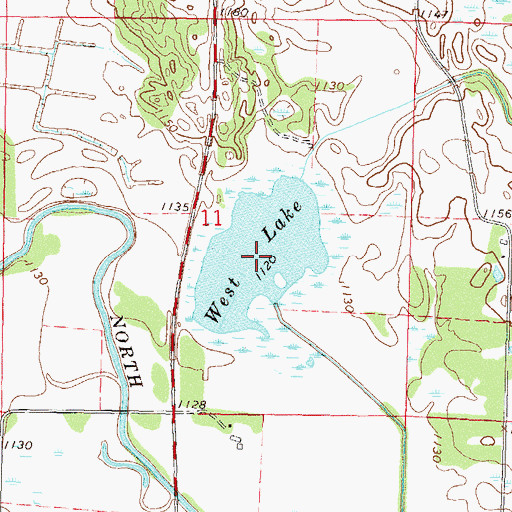 Topographic Map of West Lake, MN