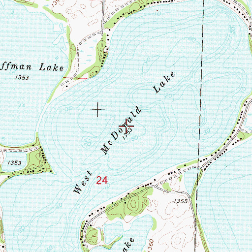 Topographic Map of West McDonald Lake, MN