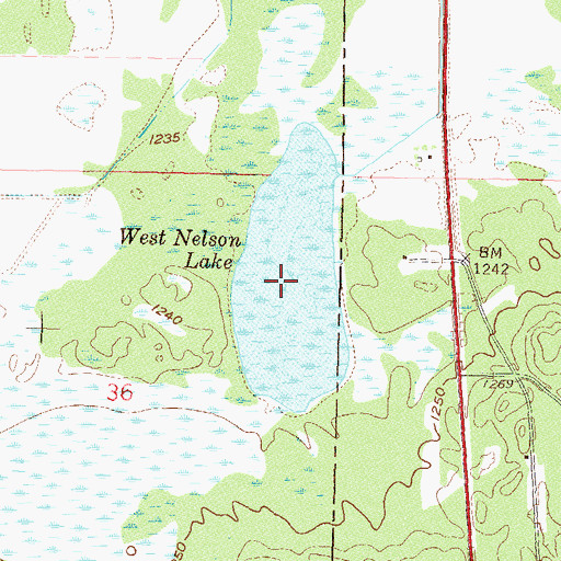 Topographic Map of West Nelson Lake, MN